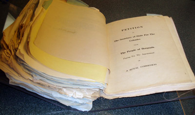 The Bermuda Works Association petition in the Bermuda Archives